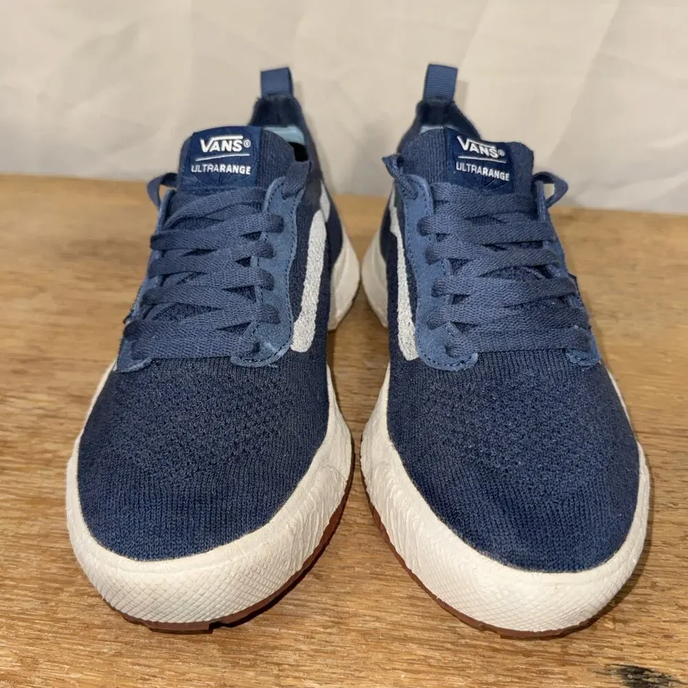 Vans UltraRange VR3 Mens 8.5 Womens 10 Dark Denim Blue Mesh Skate Sneakers Shoes